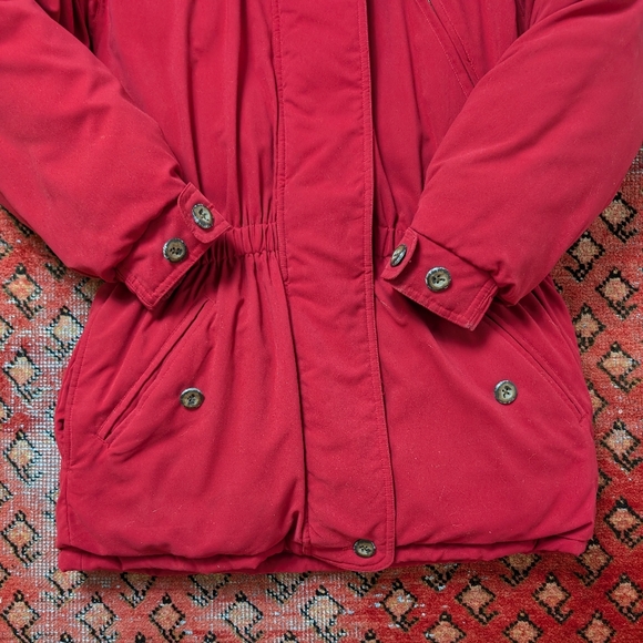 SIZE SMALL - Vintage Eddie Bauer Red Down Parka - Picture 2 of 11